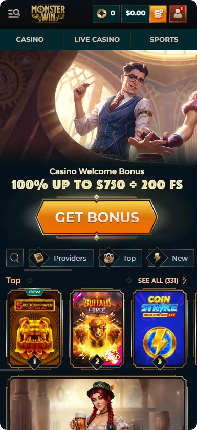 Monsterwin home page